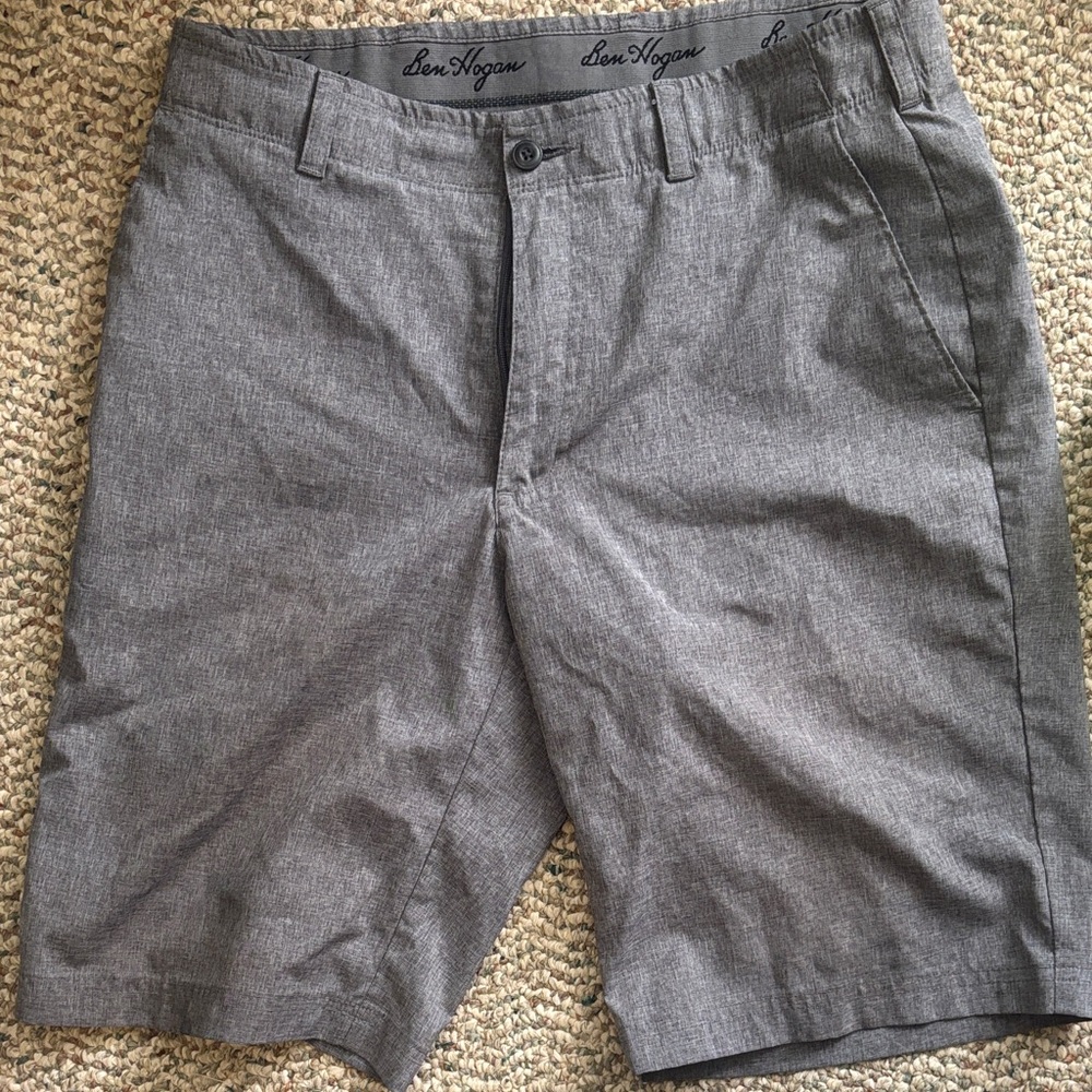 Hogan Charcoal Flat Front Men's Shorts